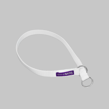 Choke collar white 15mm / 50cm
