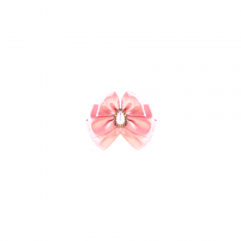 Bow with perl L light pink